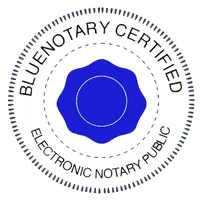 Blue Notary certification insignia